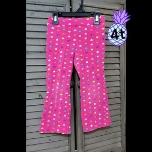 Jumping bean pink with multi colored hearts pants